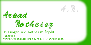 arpad notheisz business card