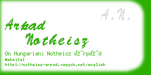 arpad notheisz business card